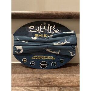 SALT LIFE  Face Shield/Gaiter  Blue- NEW - Youth OSFM